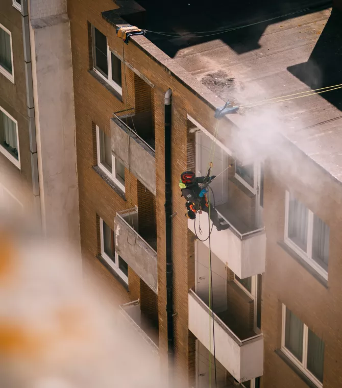 rope access reiniging